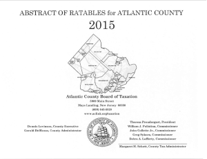 2015 ABSTRACT OF RATABLES ATLANTIC  COUNTY for