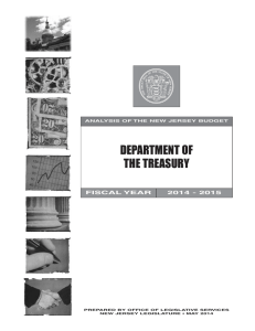 DEPARTMENT OF THE TREASURY 2014 - 2015 FISCAL YEAR