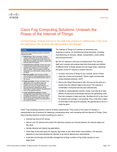 Cisco Fog Computing Solutions: Unleash the
