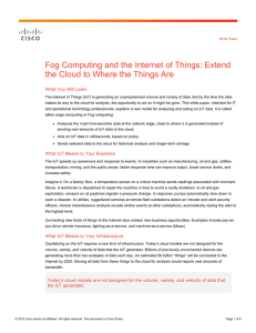 Fog Computing and the Internet of Things: Extend