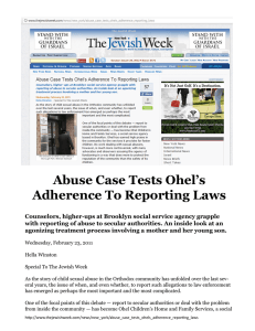Abuse Case Tests Ohel’s Adherence To Reporting Laws