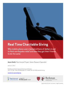 Real Time Charitable Giving