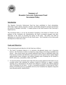 Summary of Brandeis University Endowment Fund Investment Policy