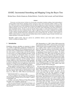 iSAM2: Incremental Smoothing and Mapping Using the Bayes Tree