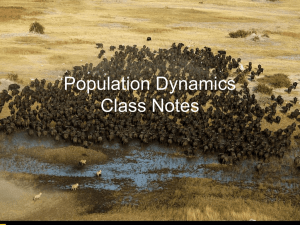 Population Dynamics Class Notes