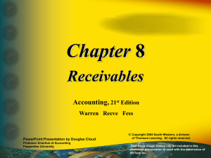 Chapter Receivables Accounting, 21