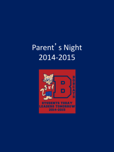 Parent’s Night 2014-2015