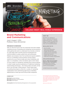 Brand Marketing and Communications JBS Brandeis