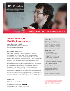 Voice, Web and Mobile Applications JBS Brandeis