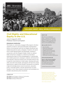 Civil Rights and Educational Equity in the U.S. JBS Brandeis