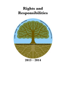 Rights and Responsibilities  2013 – 2014