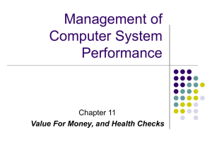 Management of Computer System Performance Chapter 11