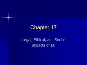 Chapter 17 Legal, Ethical, and Social Impacts of EC