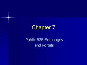 Chapter 7 Public B2B Exchanges and Portals