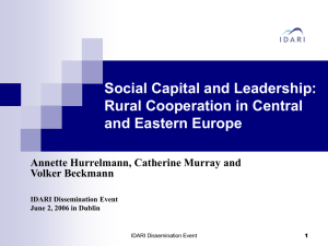 Social Capital and Leadership: Rural Cooperation in Central and Eastern Europe