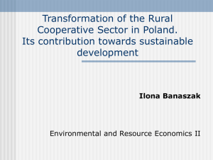 Transformation of the Rural Cooperative Sector in Poland. Its contribution towards sustainable development
