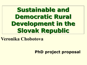 Sustainable and Democratic Rural Development in the Slovak Republic