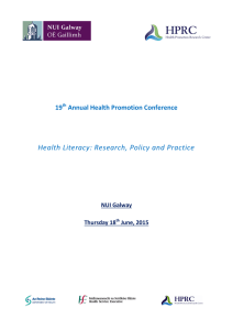 19 Annual Health Promotion Conference NUI Galway