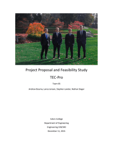 Project Proposal and Feasibility Study TEC-Pro