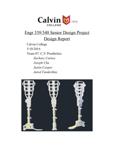  Engr 339/340 Senior Design Project  Design Report  Calvin College 