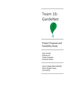 Team 16: GardeNet  Project Proposal and