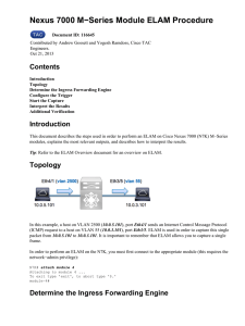 Nexus 7000 M−Series Module ELAM Procedure Contents