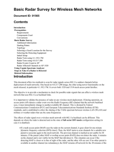 Basic Radar Survey for Wireless Mesh Networks Contents Document ID: 91565