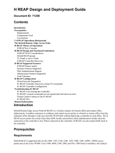 H REAP Design and Deployment Guide Contents Document ID: 71250
