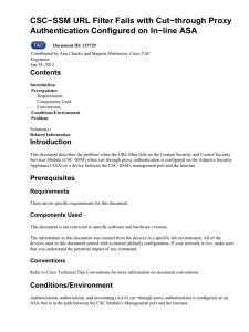 CSC−SSM URL Filter Fails with Cut−through Proxy Contents