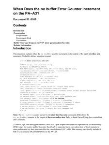 When Does the no buffer Error Counter Increment on the PA−A3? Contents