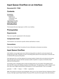 Input Queue Overflow on an Interface Contents Introduction Prerequisites