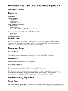 Understanding CSM Load Balancing Algorithms Contents Document ID: 28580