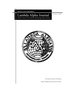 Lambda Alpha Journal