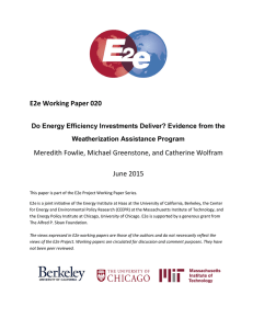 E2e Working Paper 020 Meredith Fowlie, Michael Greenstone, and Catherine Wolfram