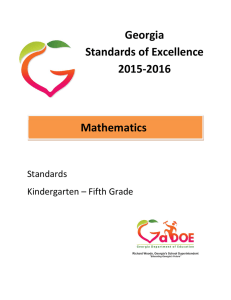 Georgia Standards of Excellence 2015-2016