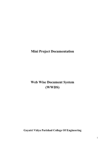 Mini Project Documentation Web Wise Document System (WWDS)