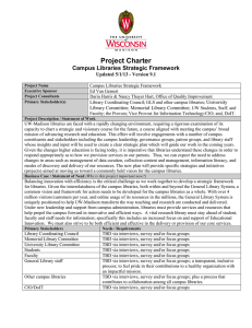 Project Charter  Campus Libraries Strategic Framework Updated 5/1/13 - Version 9.1