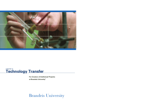 Brandeis University Technology Transfer For Creators of Intellectual Property at Brandeis University