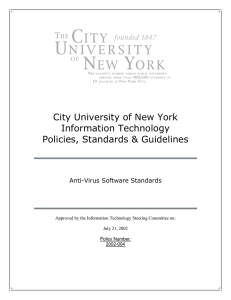 City University of New York Information Technology Policies, Standards &amp; Guidelines
