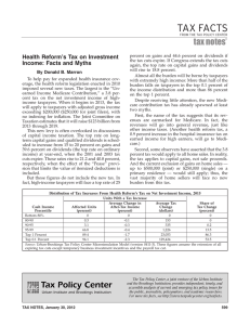 Health Reform’s Tax on Investment