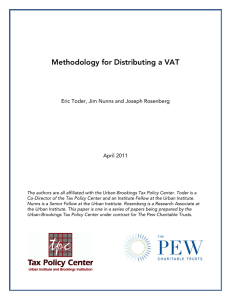 Methodology for Distributing a VAT April 2011