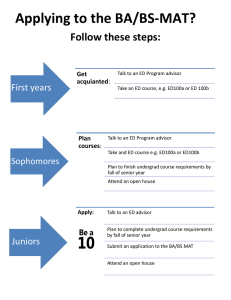Applying to the BA/BS-MAT? Follow these steps: First years