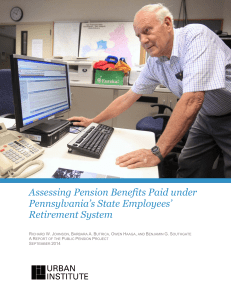 Assessing Pension Benefits Paid under Pennsylvania’s State Employees’ Retirement System