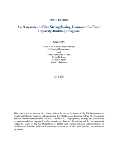 An Assessment of the Strengthening Communities Fund Capacity-Building Program  FINAL REPORT