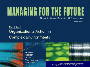 Organizational Action in Complex Environments Module 9 PowerPoint Presentation by Charlie Cook