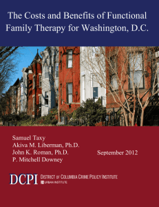 The Costs and Benefits of Functional Family Therapy for Washington, D.C.