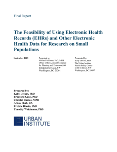 The Feasibility of Using Electronic Health Records (EHRs) and Other Electronic
