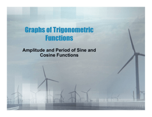 Graphs of Trigonometric Functions Amplitude and Period of Sine and Cosine Functions