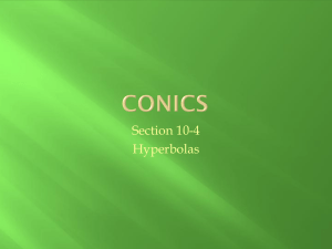 Section 10-4 Hyperbolas