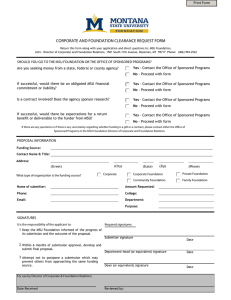 CORPORATE AND FOUNDATION CLEARANCE REQUEST FORM Print Form